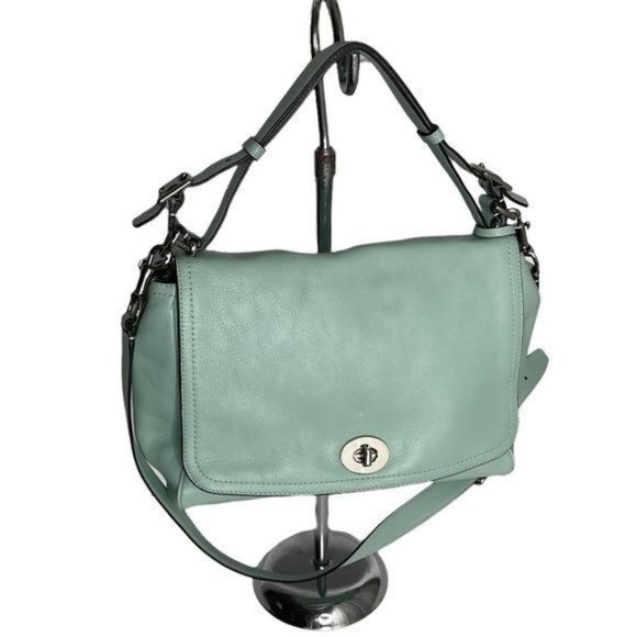 Coach Legacy Romy Top Handle Bag Crossbody Bag Mint Green Handbag - Picture 1 of 12
